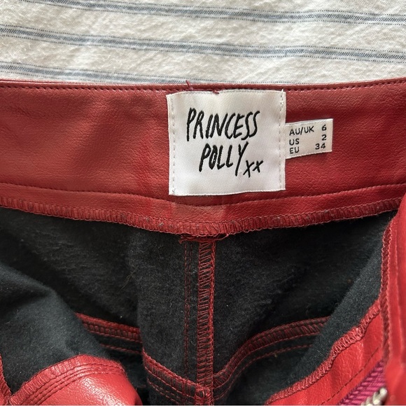 Princess Polly Macey Pants Burgundy (size 2) - Picture 5 of 6